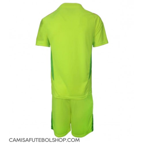 Camisa de time de futebol México Goleiro Replicas 2º Equipamento Infantil Copa America 2024 Manga Curta (+ Calças curtas)